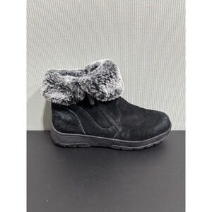 KHOMBU Black Faux Fur Winter Boots Women's 6M – Cozy & Stylish